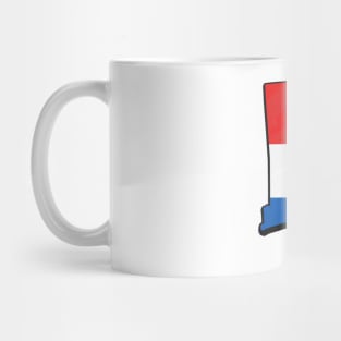 Red, White, and Blue Rhode Island Outline Mug